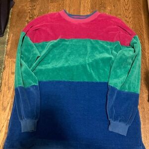Vintage Velvet Colorblock Shirt
